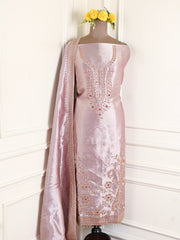 Giraffe Silk Light Pink Unstitched Suit