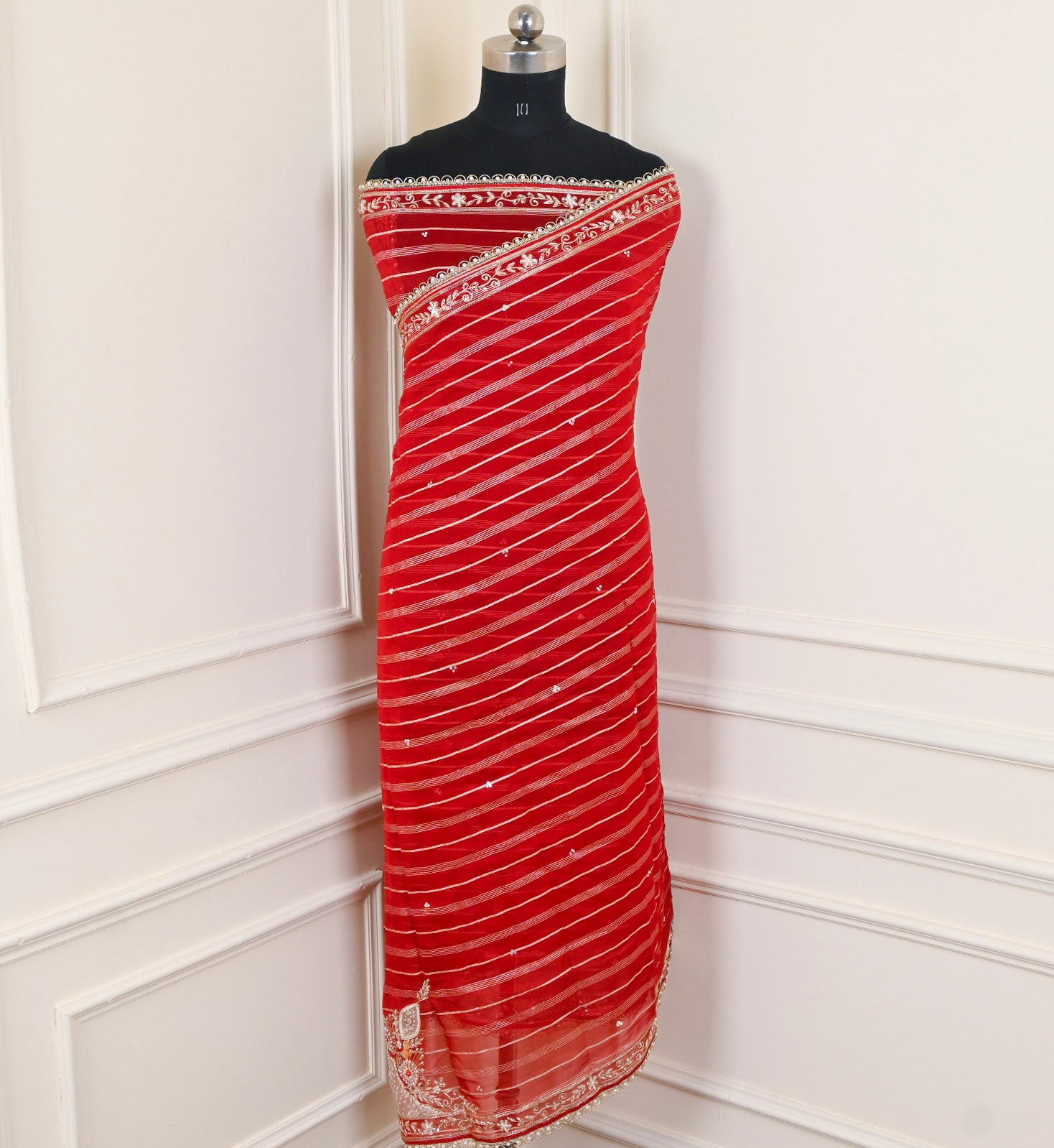 Raw Silk Red Unstitched Suit