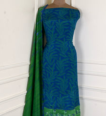 Georgette Blue Unstitched Suit