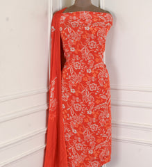 Crepe Orange Unstitched Suit