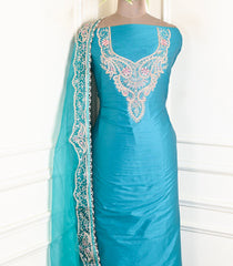 Gavadin Sky Blue Unstitched Suit