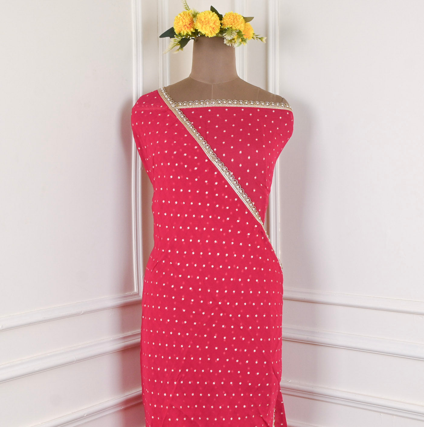 Silk Magenta Unstitched Suit