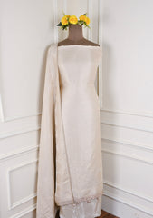 Brocade Silk Beige Unstitched Suit
