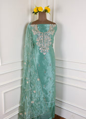 Glass Green Unstitched Suit