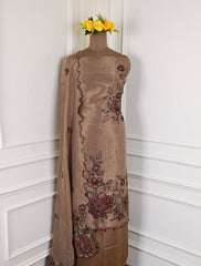 Shimmer Brown Unstitched Suit