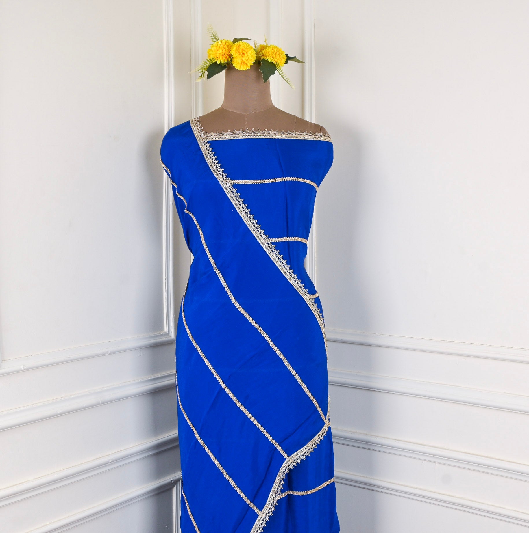 Crepe Blue Unstitched Suit