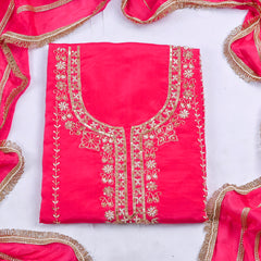 Crepe Magenta Unstitched Suit