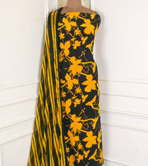 Crepe Yellow Unstitched Suit
