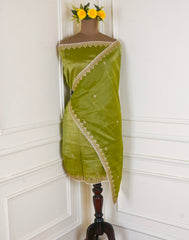 Shimmer Mehandi Stitched Lehenga Suit