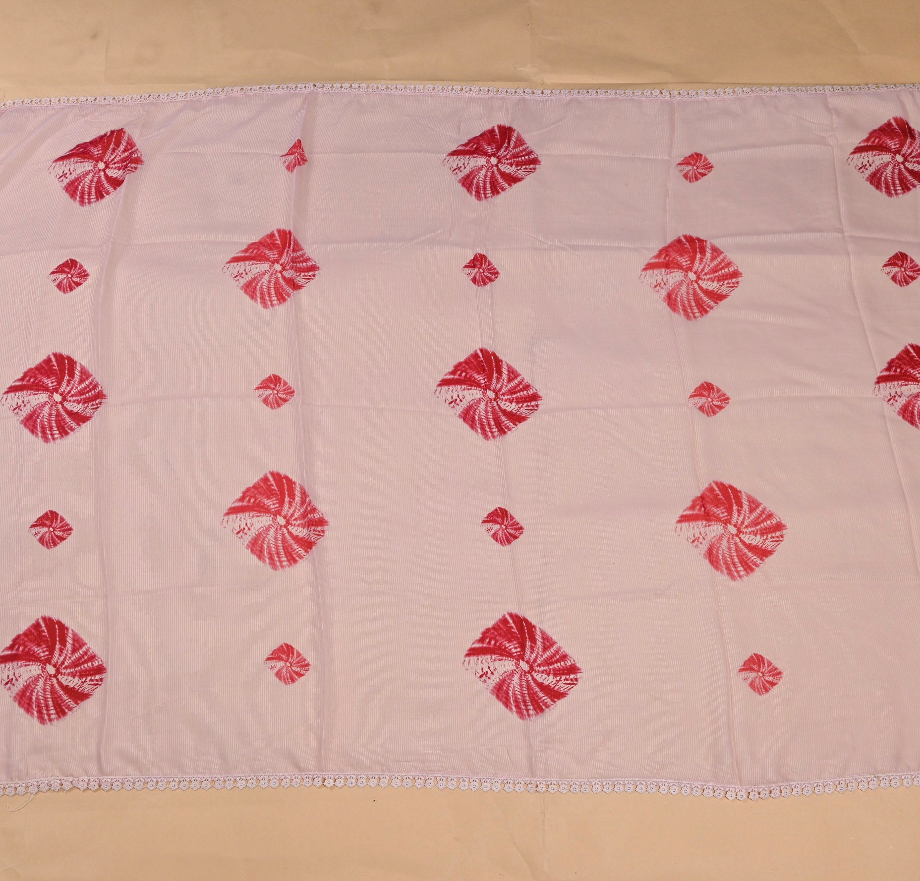 Tabby Red Beige Unstitched Suit