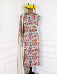 Cotton multicolor Unstitched Suit