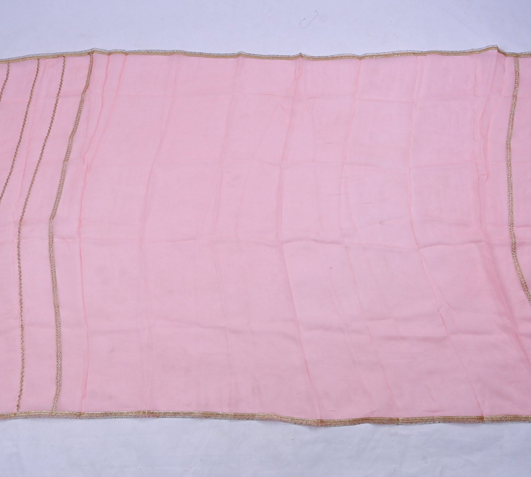 Organza Pink Unstitched Suit