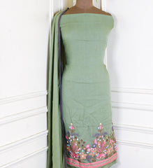 Mul Cotton Sea Green Unstitched Suit