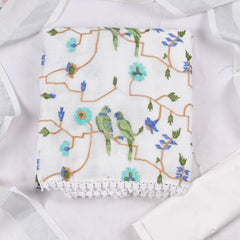 Kota Doria White Unstitched Suit