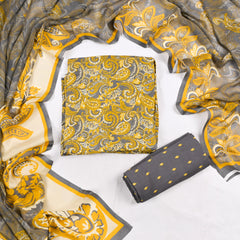 Chinon Yellow Unstitched Suit