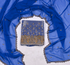 Shimmer Blue Unstitched Suit