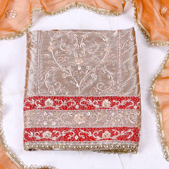 Giraffe Shimmer Ivory Unstitched Suit