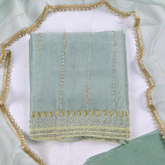 Crush Powder Blue Unstitched Suit