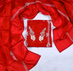 Crepe Red Unstitched Suit