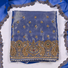 Shimmer Blue Unstitched Suit