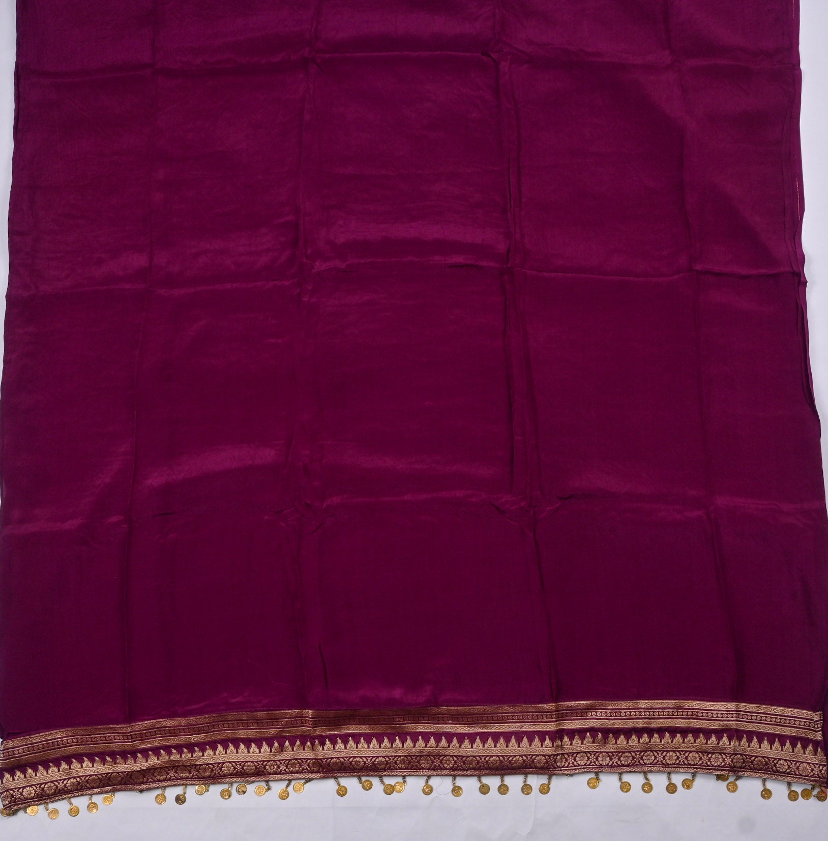 Crepe Maroon Unstitched Suit