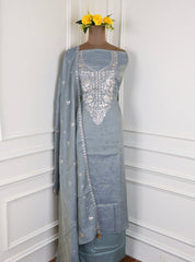 Linen Grey Unstitched Suit