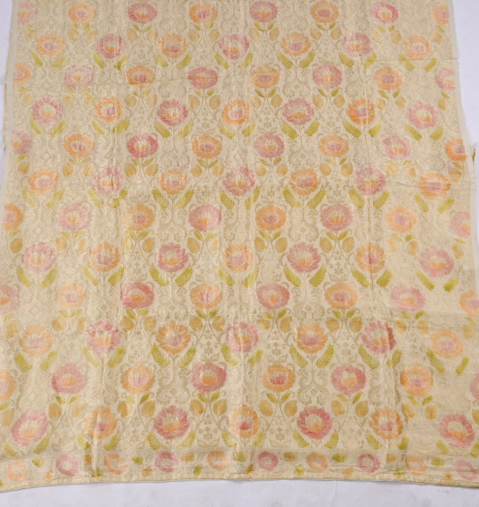 Banarasi Beige Unstitched Suit