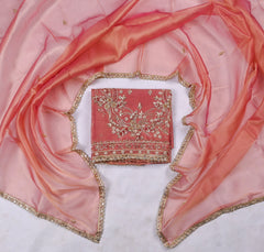 Shimmer Peach Unstitched Suit