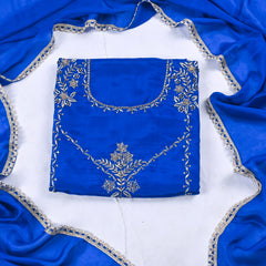 Crepe Blue Unstitched Suit