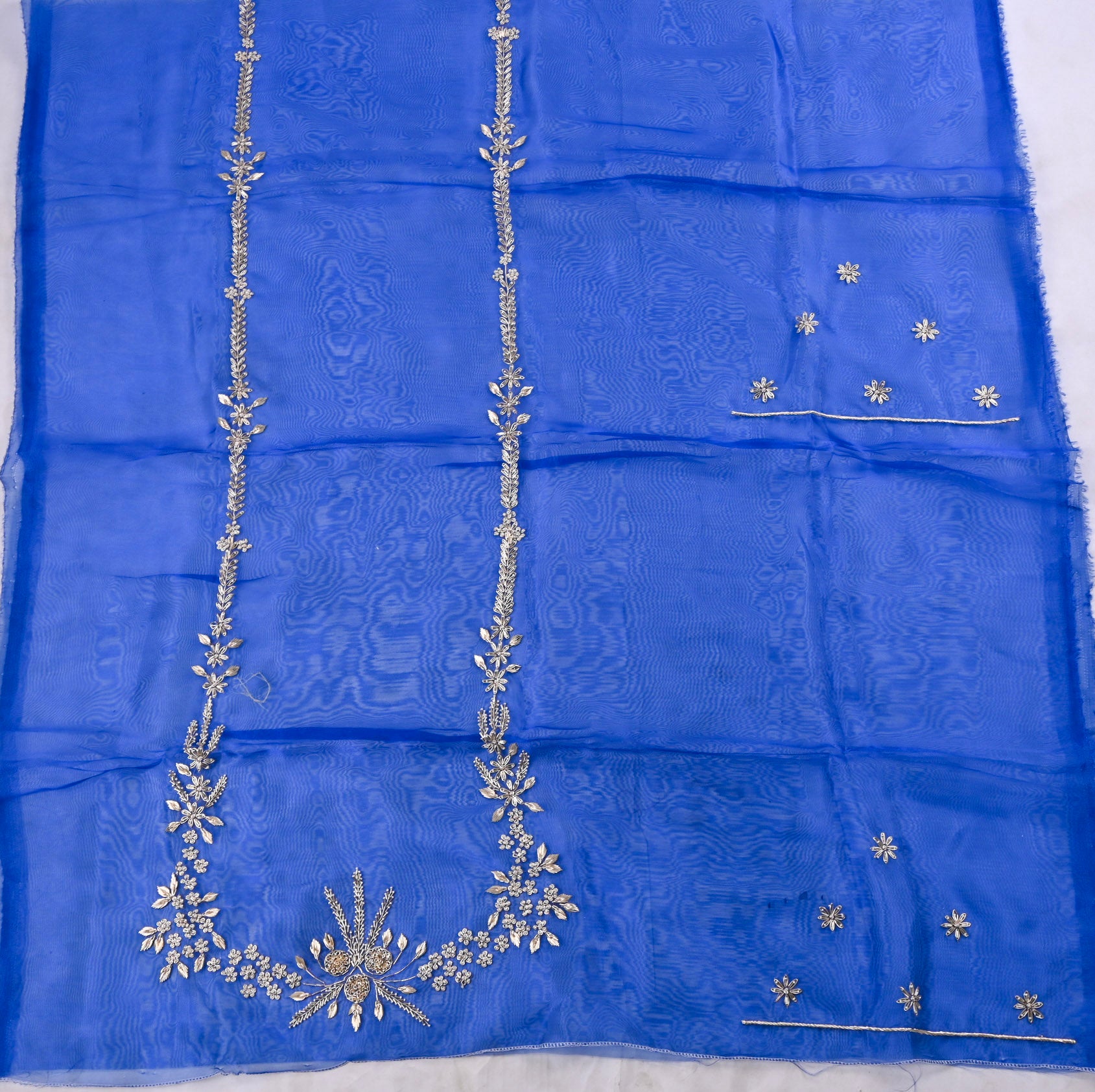 Blue Glass Shimmer Unstitched Suit