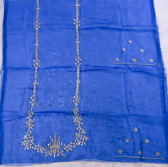 Blue Glass Shimmer Unstitched Suit