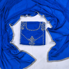 Crepe Blue Unstitched Suit