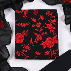 Cotton Red Unstitched Suit