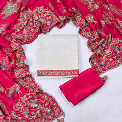 Burberry Silk Off-White Unstitched Suit