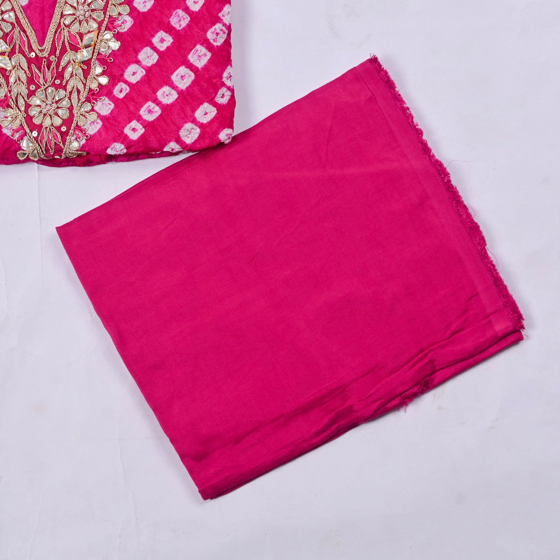 Muslin Pink Unstitched Suit