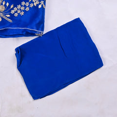 Blue Glass Shimmer Unstitched Suit