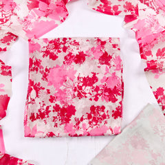 Kashmiri Cotton Check Pink Unstitched Suit