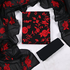 Cotton Red Unstitched Suit