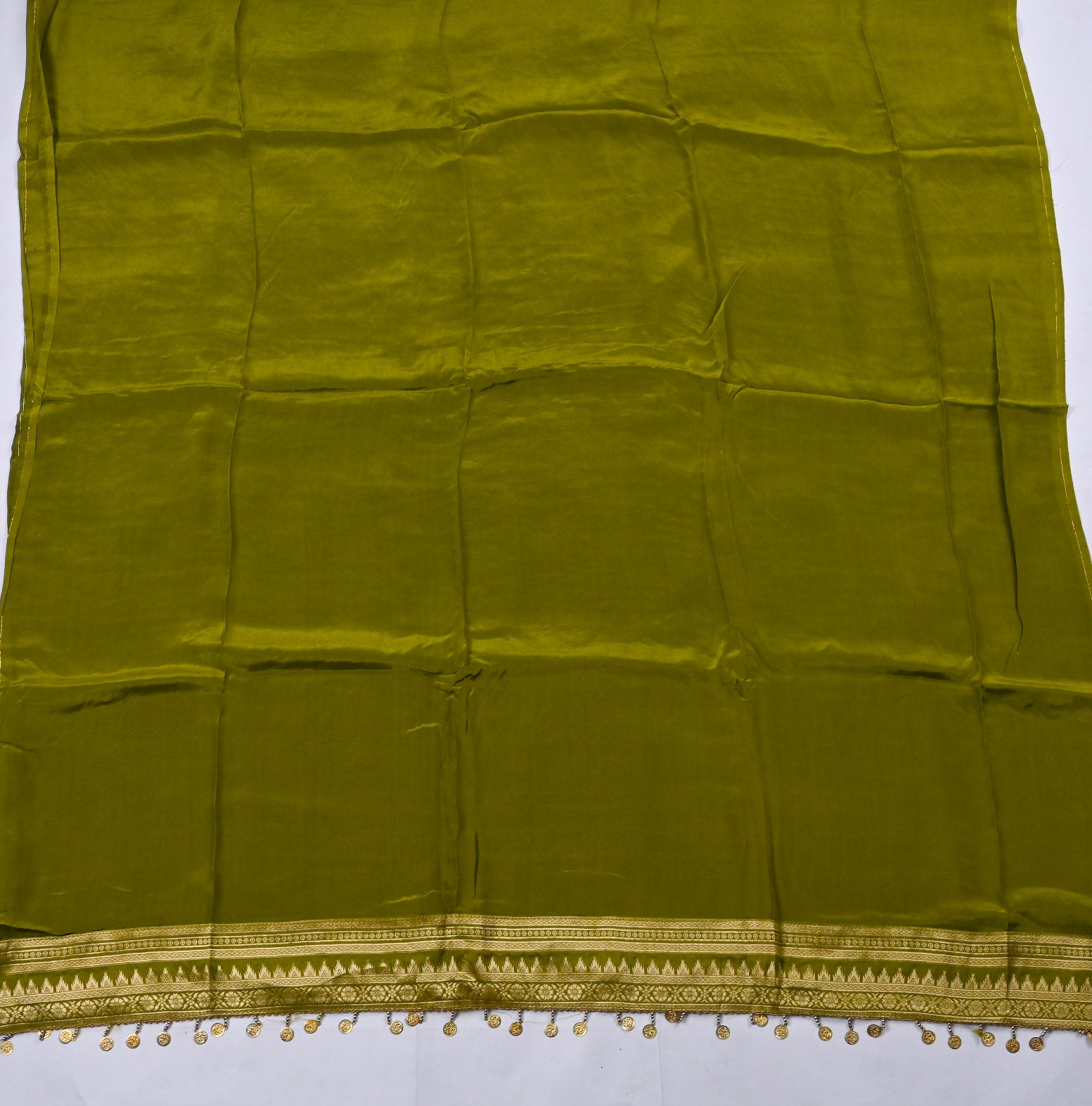 Crepe Green Unstitched Suit