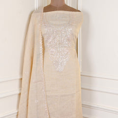 Linen Beige Unstitched Suit