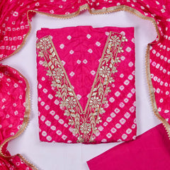 Muslin Pink Unstitched Suit