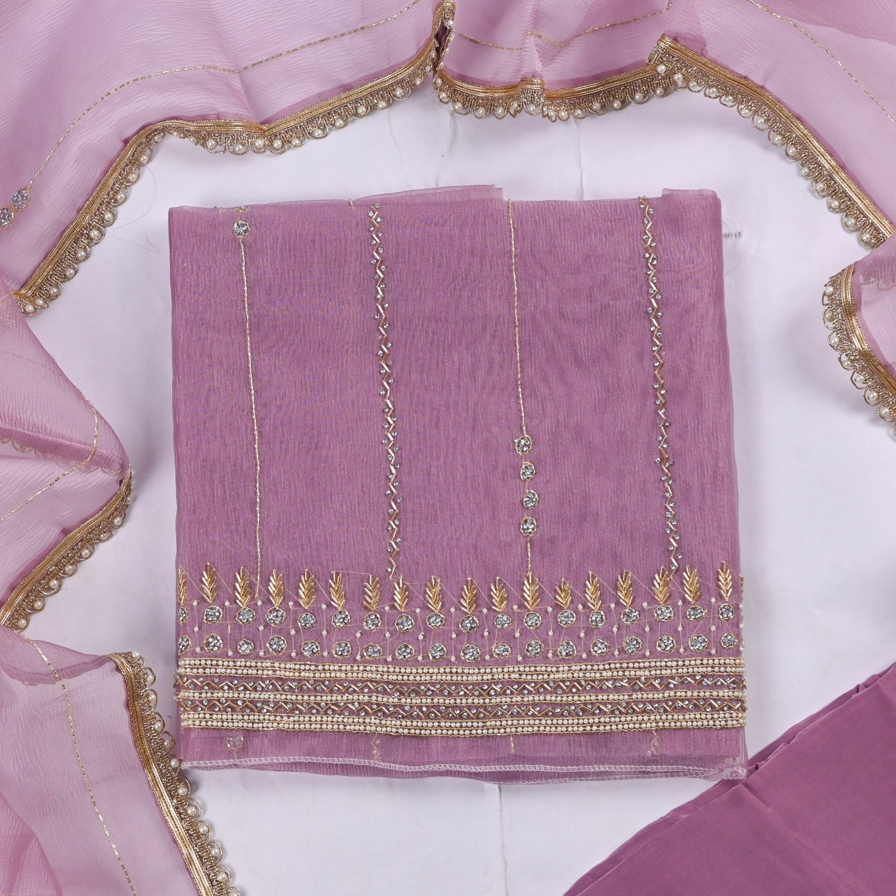Crush Lavender Unstitched Suit