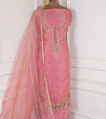 Crush Peach Unstitched Suit