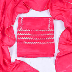 Crepe Magenta Unstitched Suit