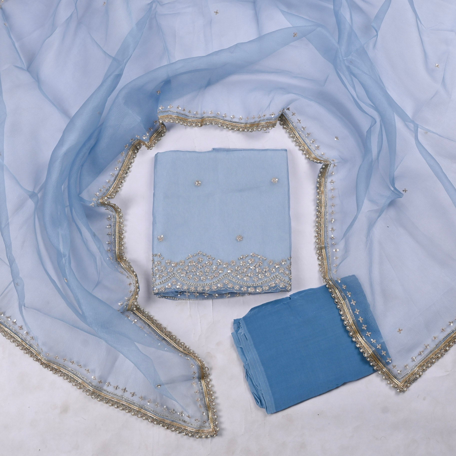 Crush Blue Unstitched Suit