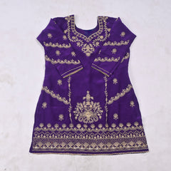 Crepe Purple Lehenga Suit