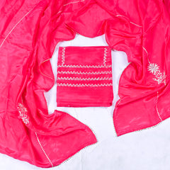 Crepe Magenta Unstitched Suit