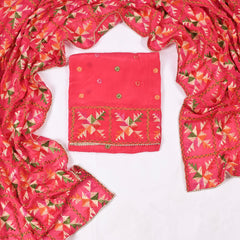 Crepe Magenta Unstitched Suit