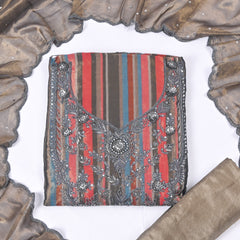 Tissue Shimmer Mehandi Unstitched Suit