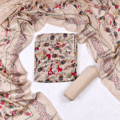 Chinon Beige Unstitched Suit